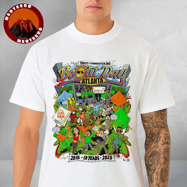Be Out Day Atlanta 2025 10 Year Anniversary Tee Colorful Event Graphic Unisex T-Shirt