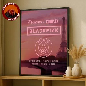 Blackpink Merch Design At Eiffel Tower In Paris France On July 30 2025 PSG Collaboration Highlight Home Decor Poster Canvas