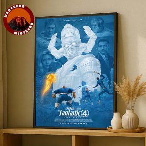 Fantastic Four First Steps Official Movie Artwork From Marvel Studios Releasing On July 25 2025 Home Decor Poster Canvas