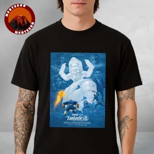 Fantastic Four First Steps Official Movie Artwork From Marvel Studios Releasing On July 25 2025 Unisex T-Shirt