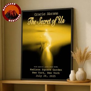 Gracie Abrams Poster Show At Madison Square Garden In New York On July 29 2025 Secret Of Us Deluxe Tour Home Decor Poster Canvas