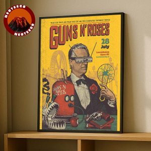 Guns N Roses Art Print At Luxembourg Open Air In Luxembourg City LU On July 28 Featuring Surreal Retro Sci-Fi 2025 Home Decor Poster Canvas