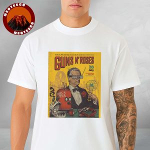 Guns N Roses Art Print At Luxembourg Open Air In Luxembourg City LU On July 28 Featuring Surreal Retro Sci-Fi 2025 Unisex T-Shirt