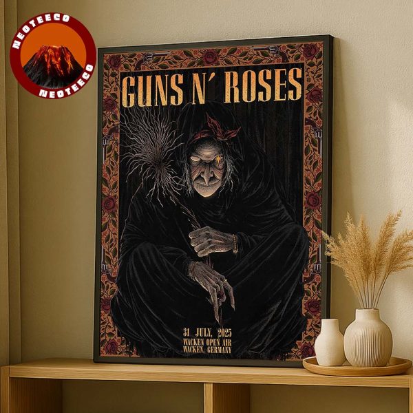Guns N Roses Show At Wacken Open Air In Germany On July 31 2025 Witch Artwork Home Decor Poster Canvas