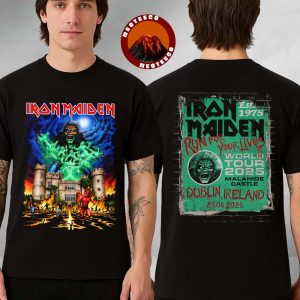 Iron Maiden Run For Your Lives World Tour 2025 Dublin Ireland Exclusive Tee At Malahide Castle On June 25 2025 Eddie Take Over The Castle Two Sides Unisex T-Shirt