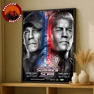 John Cena Vs Cody Rhodes Wrestling Poster At SummerSlam In New Jersey 2025 Matchup WWE Wrestling Home Decor Poster Canvas