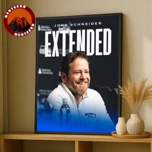 John Schneider Extended Contract Announcement with Seattle Seahawks Home Decor Poster Canvas