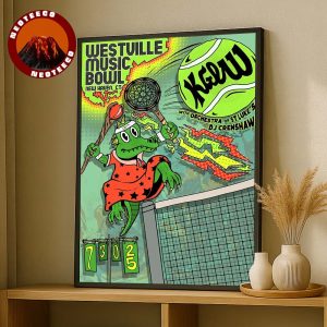 King Gizzard And The Lizard Wizard Merch Design At Westville Music Bowl In New Haven Connecticut 2025 Tennis Crocodile Theme Home Decor Poster Canvas