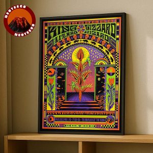 King Gizzard And The Lizard Wizard Poster At TD Pavilion In Philadelphia PA Featuring Psychedelic Alien Fantasy 2025 Home Decor Poster Canvas