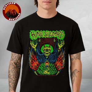 King Gizzard Live Show Art Print At Westville Music Bowl Connecticut On July 30 2025 With Neon Skeleton Wizard Design Unisex T-Shirt