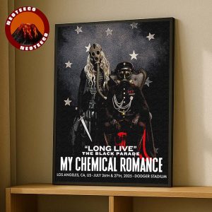 My Chemical Romance Art Print At Dodger Stadium In Los Angeles CA On July 26 2025 Black Parade Tribute Design Home Decor Poster Canvas