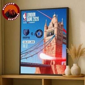 NBA Matchday Design At The O2 In London UK On January 18 2026 Featuring Memphis Grizzlies Vs Orlando Magic Home Decor Poster Canvas