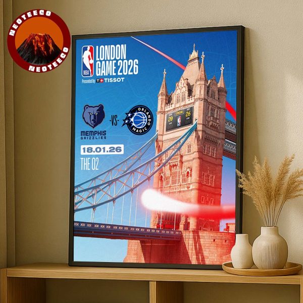 NBA Matchday Design At The O2 In London UK On January 18 2026 Featuring Memphis Grizzlies Vs Orlando Magic Home Decor Poster Canvas