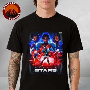 NFL Rising Stars Poster Rookie Class 2025 Merch Sales Top Players Football Art Unisex T-Shirt
