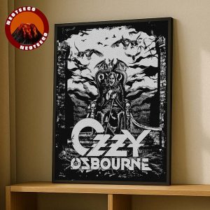 Ozzy Osbourne Tribute Art Print Throne Scene With Bats On Gothic Background 2025 Dark Metal Tribute Design Home Decor Poster Canvas