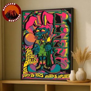 Primus Gig Poster At The Bomb Factory In Dallas TX 2025 Trippy Bunny Monster Design Home Decor Poster Canvas