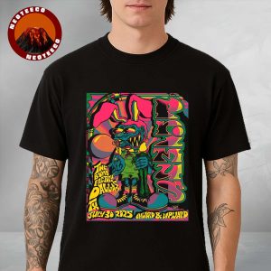 Primus Gig Poster At The Bomb Factory In Dallas TX 2025 Trippy Bunny Monster Design Unisex T-Shirt