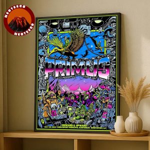 Primus Music Print At Shreveport Municipal Auditorium In Shreveport LA 2025 Alien Sci-Fi Scene Home Decor Poster Canvas