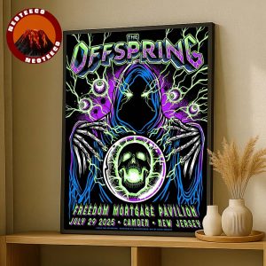 The Offspring Tour Poster At Freedom Mortgage Pavilion In Camden New Jersey 2025 Skeleton Energy Theme Home Decor Poster Canvas
