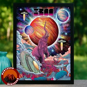 311 Concert Poster At Avondale Brewing Company In Birmingham AL On August 27 2025 Psychedelic Elephant And Space Artwork Home Decor Poster Canvas
