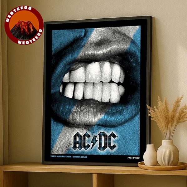 ACDC Concert Poster At Murrayfield Stadium In Edinburgh Scotland On August 21 2025 PWR UP Tour Artwork Home Decor Poster Canvas