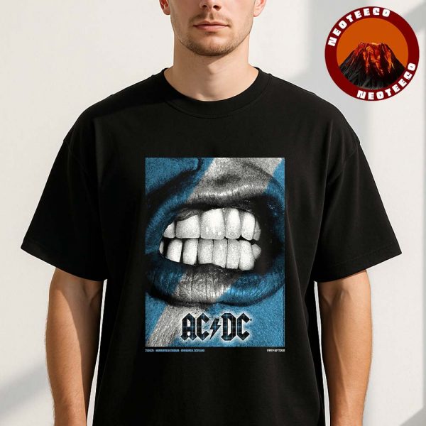 ACDC Concert Poster At Murrayfield Stadium In Edinburgh Scotland On August 21 2025 PWR UP Tour Artwork Unisex T-Shirt