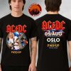 ACDC Tour T-Shirt At Imola In Italy On PWR UP 2025 Featuring Formula One Racing Car Artwork Unisex T-Shirt