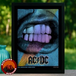 ACDC Tour Poster At Murrayfield Stadium In Edinburgh Scotland On August 21 2025 Colorful Mouth Artwork Home Decor Poster Canvas