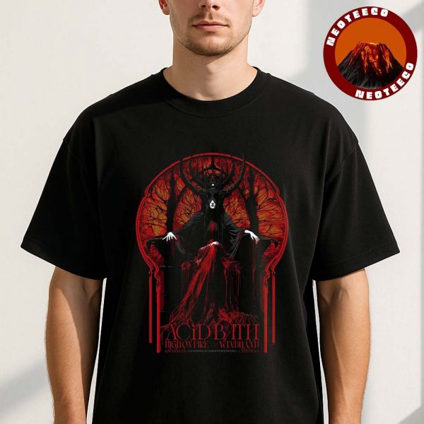 Acid Bath Show With High On Fire And Windhand At Hollywood Palladium In Los Angeles California On August 22 2025 Dark Goddess Artwork Unisex T-Shirt