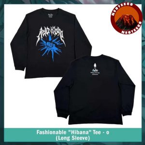 Ado Hibana World Tour 2025 Black Long Sleeve Shirt with Blue Eye Burst Design