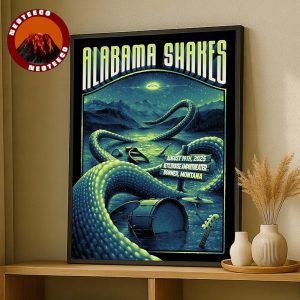 Alabama Shakes Concert Poster At Kettlehouse Amphitheater In Bonner Montana On August 19 2025 Lake Monster Artwork Home Decor Poster Canvas