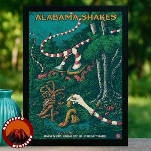 Alabama Shakes Psychedelic Art Print At Starlight Theatre In Kansas City MO On August 24 2025 Psychedelic Forest Artwork Home Decor Poster Canvas