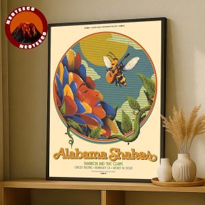 Alabama Shakes Tour Poster At Greek Theatre In Berkeley CA On August 14 2025 Bee Guitar Artwork Home Decor Poster Canvas