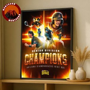 Arizona Diamondbacks Baseball Poster In RBI World Series On 2025 Senior Division Champions Artwork Home Decor Poster Canvas