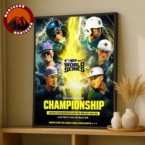 Arizona Diamondbacks Baseball Poster In RBI World Series On 2025 Senior Division Championship Artwork Home Decor Poster Canvas
