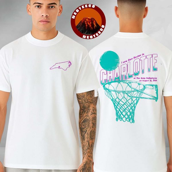 Ben Rector Concert T-Shirt At The Amp Ballantyne In Charlotte NC On August 22 2025 Two Sides Unisex T-Shirt