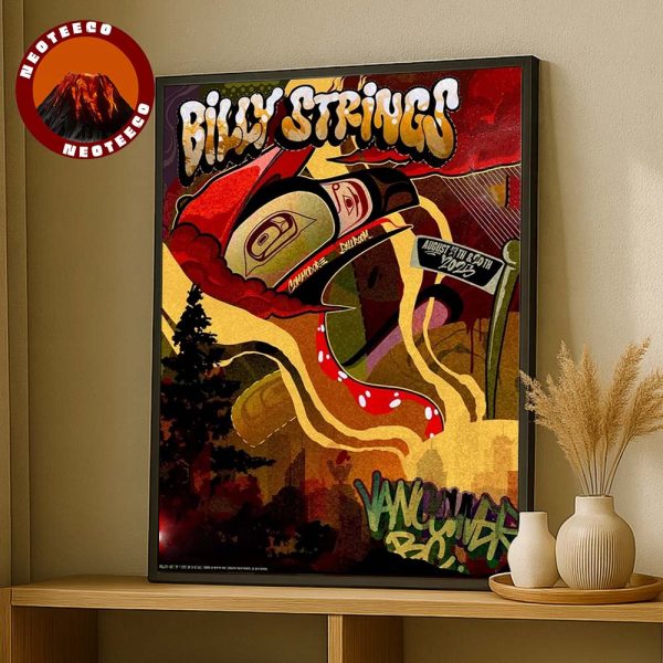 Billy Strings Concert Poster At Commodore Ballroom In Vancouver BC On August 19-20 2025 Charity Artwork Graffiti Style Home Decor Poster Canvas