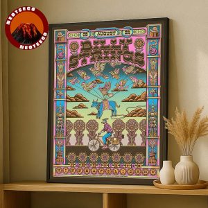 Billy Strings Concert Poster At Minneapolis In Minnesota On August 9 2025 Psychedelic Birds And Cow Artwork Home Decor Poster Canvas