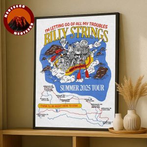 Billy Strings Concert Poster In USA On Summer 2025 Im Letting Go Of All My Troubles Tour Artwork Home Decor Poster Canvas