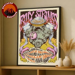 Billy Strings Concert Poster In USA Summer Tour 2025 Psychedelic Artwork Home Decor Poster Canvas