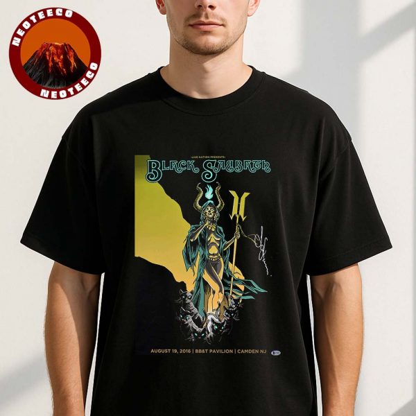 Black Sabbath Concert Poster At BB&T Pavilion In Camden NJ On August 19 2016 The End Tour Goddess And Cats Artwork Unisex T-Shirt