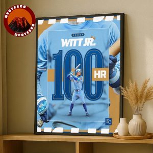 Bobby Witt Jr Kansas City Royals 100 Career Home Runs MLB Baseball 2025 Poster Legendary Milestone Artwork Home Decor Poster Canvas