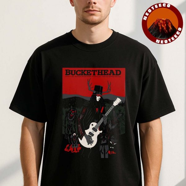 Buckethead Live Show Poster At McDonald Theatre In Eugene OR On August 15 2025 And At Roseland Theater In Portland OR On August 16 2025 Unisex T-Shirt