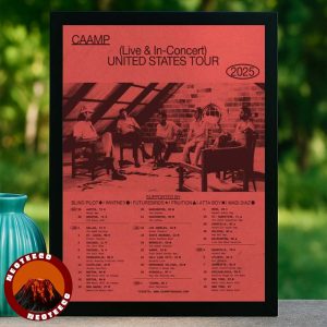 Caamp Collector’s Tour Poster At Smale Park In Cincinnati OH On August 24 2025 United States Tour Vintage Artwork Home Decor Poster Canvas