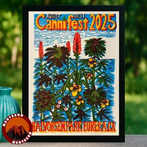 Cannifest 2025 Festival Poster At Halvorsen Park In Eureka CA On August 30-31 2025 Cannabis Floral Artwork Home Decor Poster Canvas