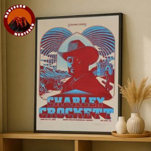 Charley Crockett Concert Merch Design At Henry Miller Memorial Library In Big Sur On June 10-11 2025 Vintage Western Artwork Home Decor Poster Canvas