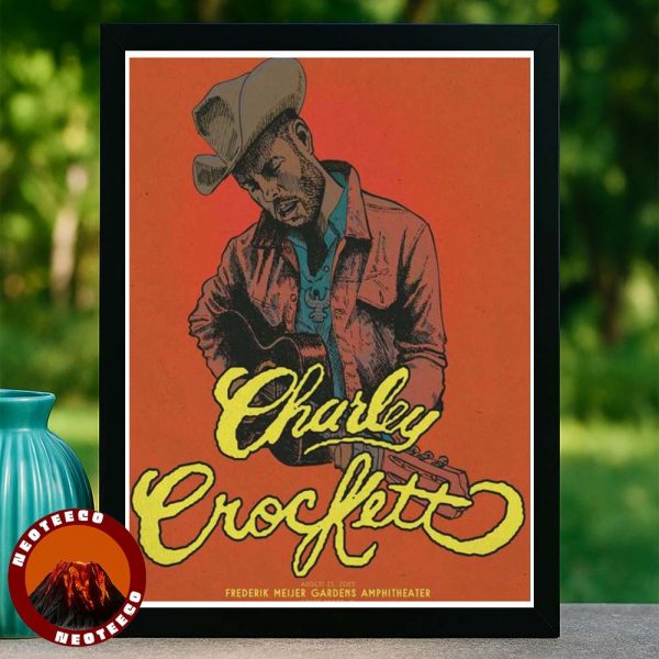 Charley Crockett Music Concert Poster At Frederik Meijer Gardens Amphitheater In Grand Rapids MI On August 25 2025 Cowboy Western Artwork Home Decor Poster Canvas