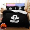 Cartoon Bedding Set Disney Mickey Minnie Cute Couple Design Pink Bedroom