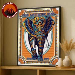 Dave Matthews Band Tour Poster At Multiple Venues In USA On Summer 2025 Ornate Elephant Artwork Home Decor Poster Canvas