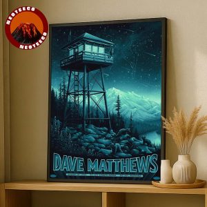 Dave Matthews Music Poster At Big Sky Events Arena In Montana On August 1 2025 Night Sky Forest Scene Home Decor Poster Canvas